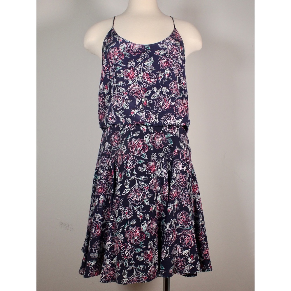 Joie Silk Floral Pattern Printed Sleeveless Dress